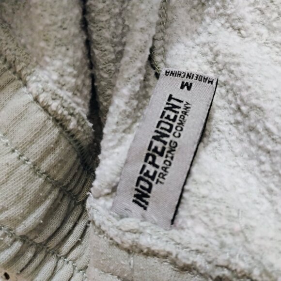 Lt Gray/Green Cotton/Polyester Sweatpants - Picture 5 of 6